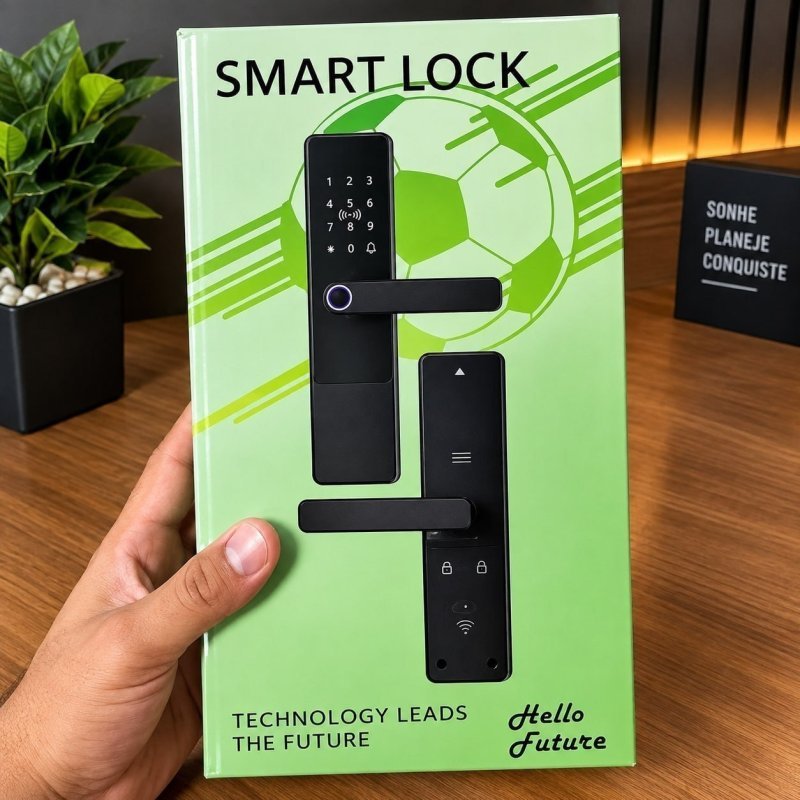 Fechadura Eletrônica Digital Com Biometria, Tuya App Bluetooth