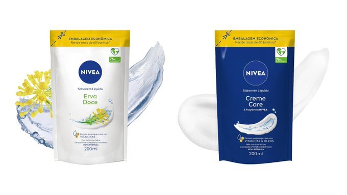 NIVEA Refil Sabonete Líquido 200ml (mín. 4 un.) + Frete Grátis
