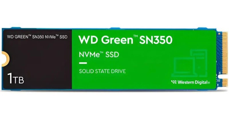 SSD 1tb Western Digital Green Sn350 NVMe, Gen3, M.2 2280 Azul