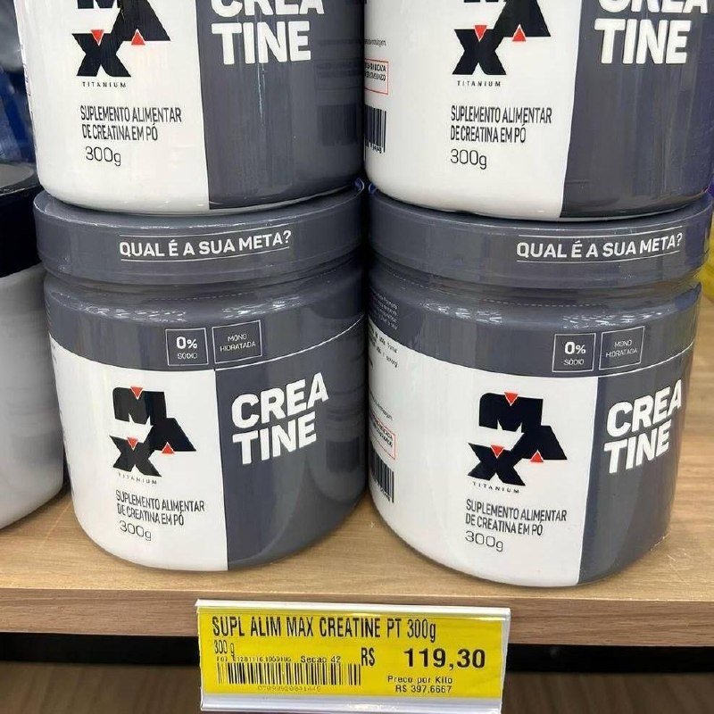 Kit 2 Unidades Creatina Max Titanium em Pó 300g