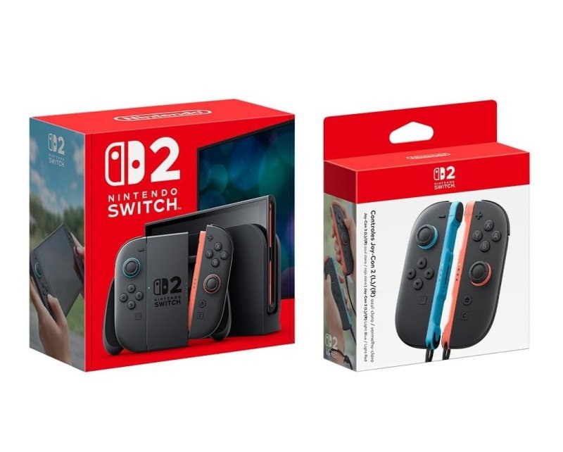Bundle Console Nintendo Switch 2 + Joy-Con 2 Azul e Vermelho