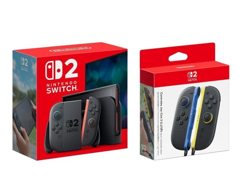 Bundle Console Nintendo Switch 2 + Joy-Con 2 Azul e Amarelo