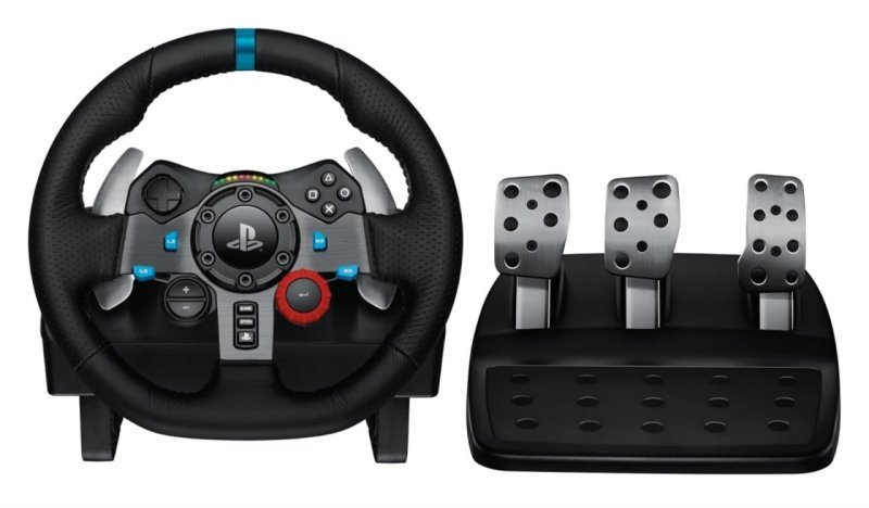 Volante e Pedais Logitech G29 Driving Force com Force Feedback para PS5, PS4, PS3 e PC