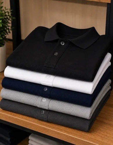 Kit 5 Camisas Gola Polo Masculina Blusa Slim Atacado Piquet