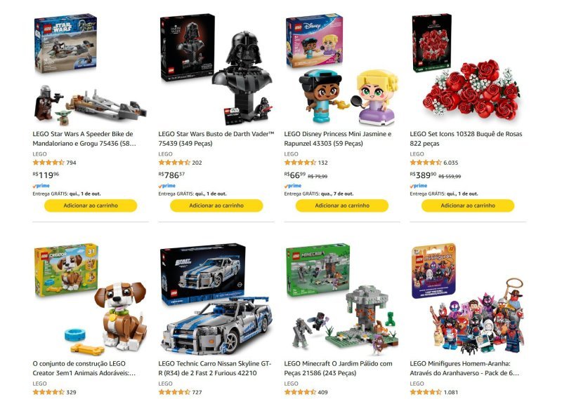 20% OFF EM LEGO NA AMAZON