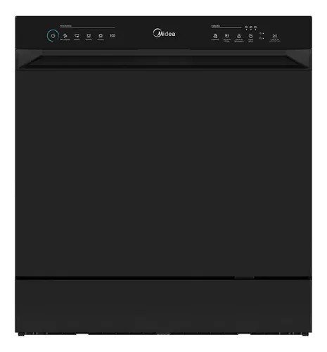 Lava Louças 8 Serviços Preta Touch Plus Midea Preto