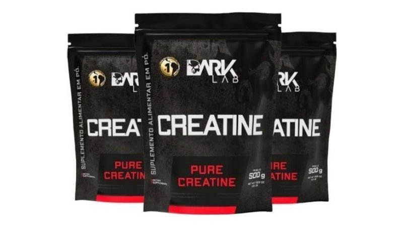3x Creatina Monohidratada Pura 500g Dark Lab