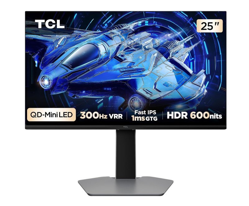 Monitor Gamer TCL 25" QD-Mini LED, Full HD, 300Hz, 1ms