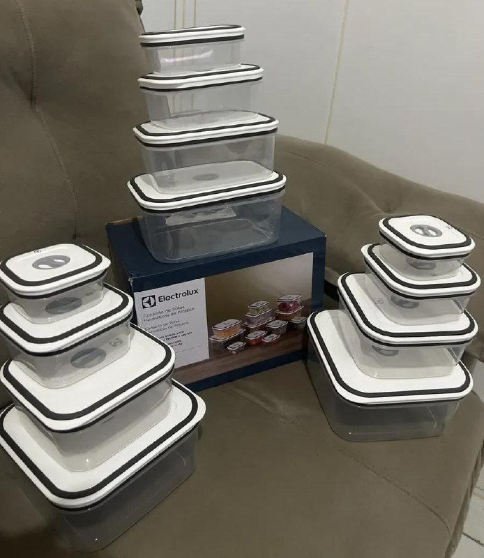 12 Potes Herméticos Electrolux de Plástico + Frete Grátis