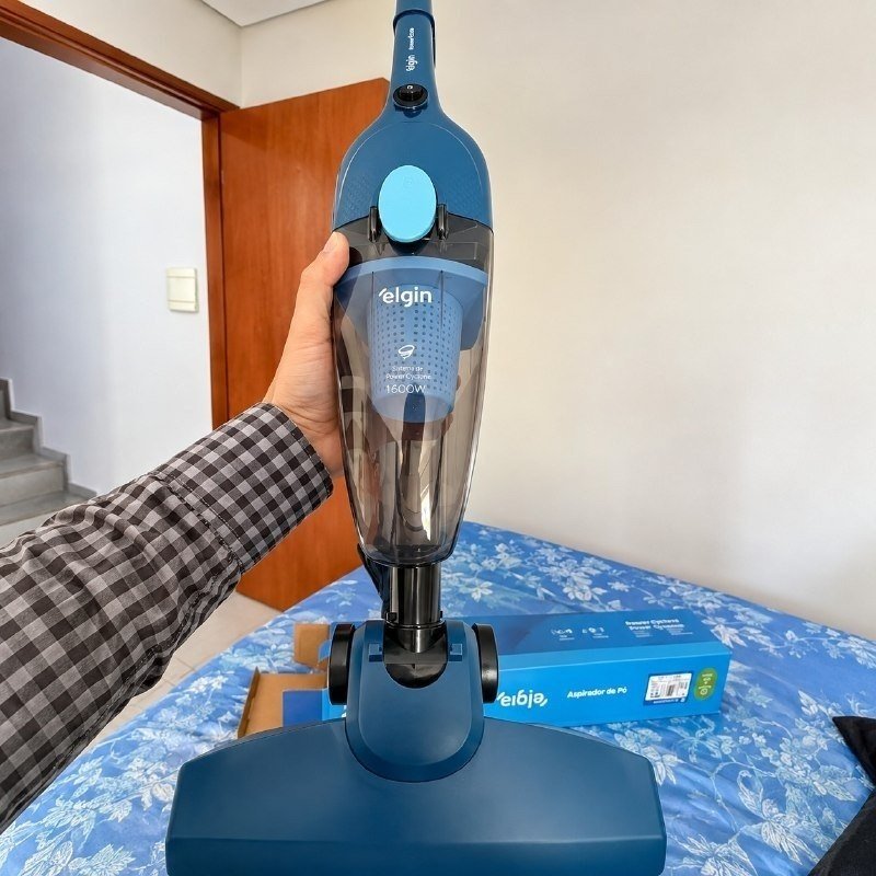 Aspirador De Pó Vertical Power Cycle Elgin 1.600w 1l 110v Azul + Frete Grátis