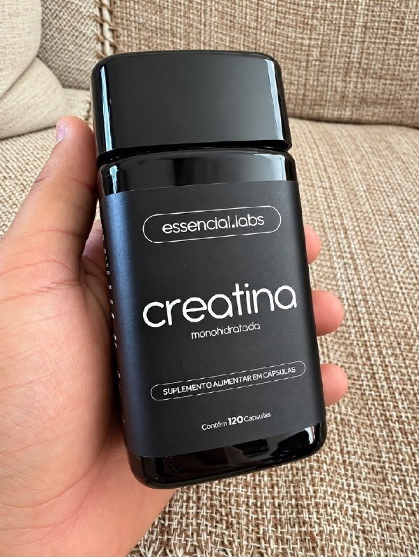 Creatina Monohidratada 100% Pura com Matéria-Prima Importada - 120 Cápsulas