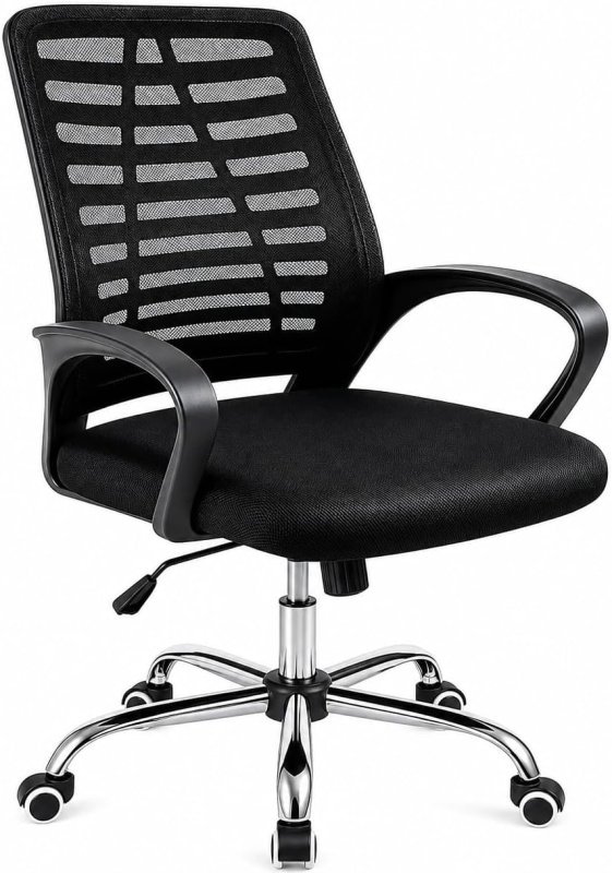 Cadeira de Escritório Ergonômica Mesh MAAT com Base Cromada