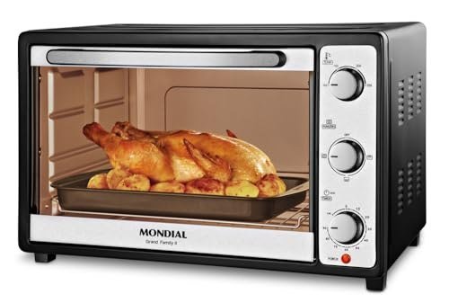 MONDIAL Forno Elétrico 52L Grand Family II, Preto/Inox, 1800W, 110V - FRN-52-B