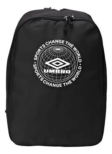 Mochila Masculina Umbro Change The World Preto Executiva Desenho Do Tecido Lisa