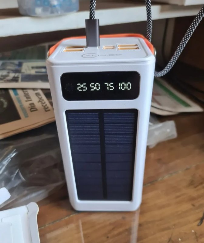 Carregador Portátil Power Bank Solar Turbo 50.000mah