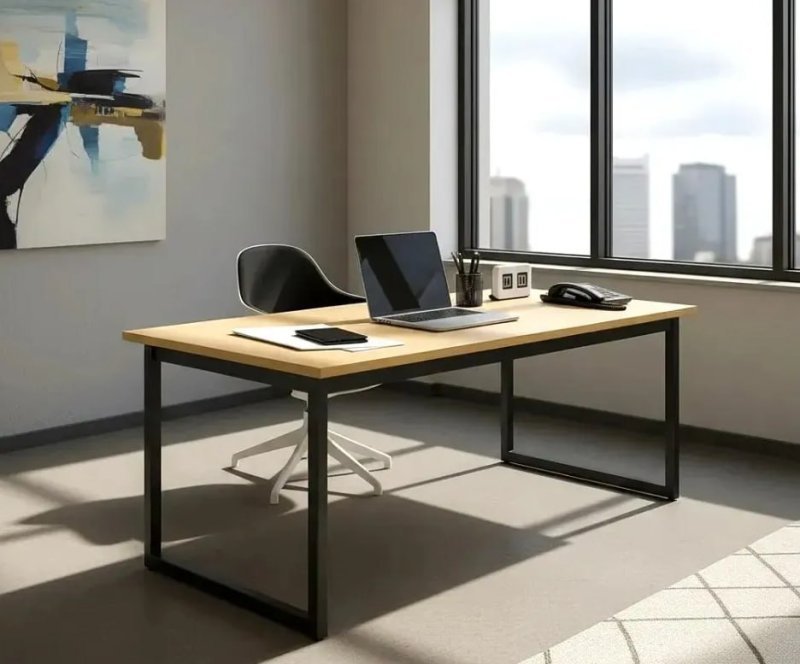 Mesa Escritório Industrial 150x60 Estrutura Ferro Reforçado Home Office