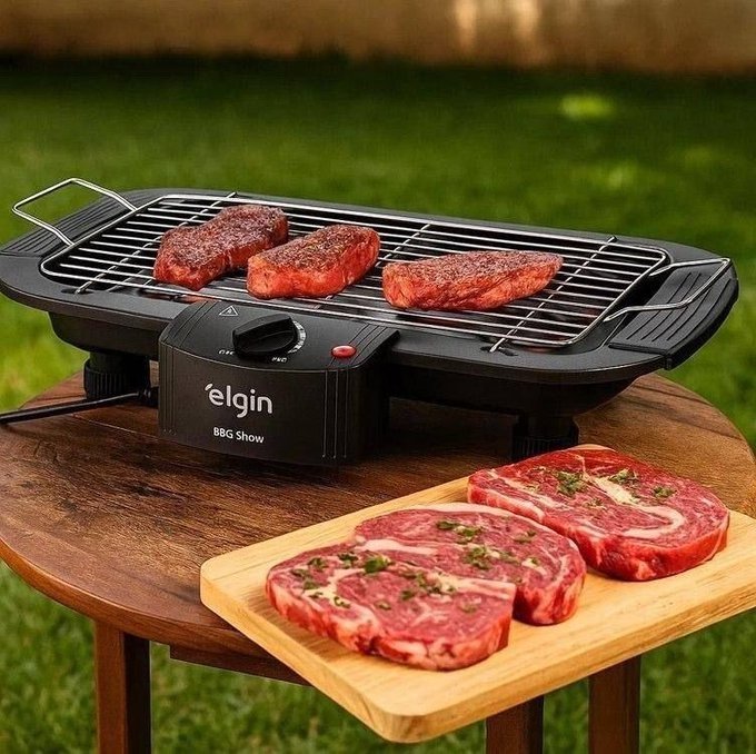 Churrasqueira Elétrica De Mesa Elgin 110V com Frete Grátis