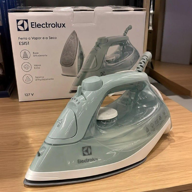 FERRO ELECTROLUX DE PASSAR A VAPOR E SECO EXPERIENCE COM POWERVAPOUR VERDE CLARO ESI51