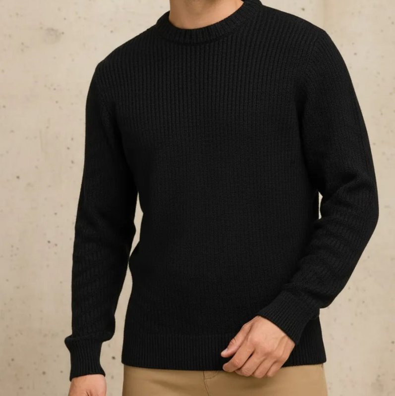 Suéter Blusa de Tricot Masculino Liso Blusa Lã Masculina