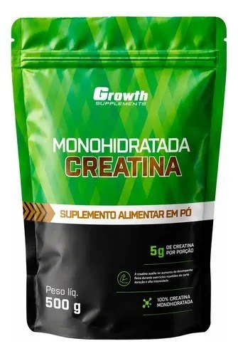 Creatina Monohidratada 500g Pouch - Growth Supplements Sem Sabor