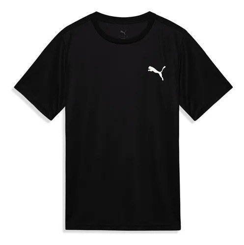 Camiseta Ess Small Puma Logo Poly Tee Masculina Puma Preto G