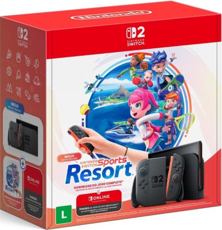 PRÉ-VENDA NINTENDO SWITCH 2 + SWITCH SPORTS RESORT