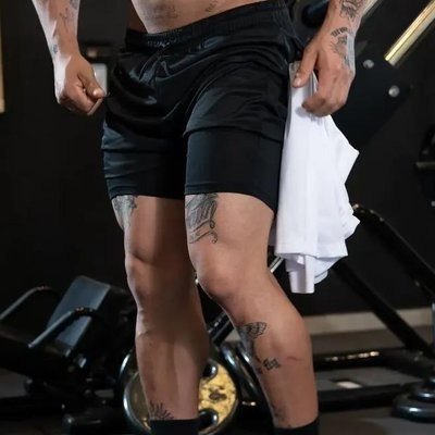Bermuda 2 Em 1 Academia Corrida Fitness Rock Saints (P ao GG)