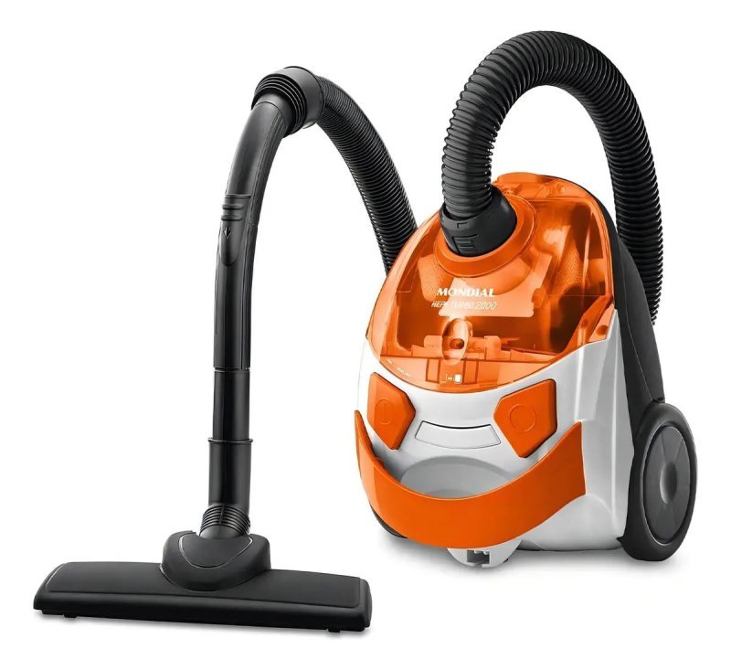 Aspirador De Pó Hepa Turbo 2000 Mondial Branco/laranja Ap-15