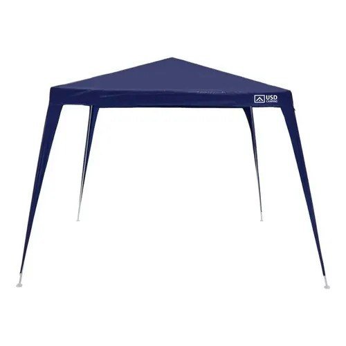 Tenda Gazebo Azul Polietileno 3x3 Metros Desmontável Camping Praia Pesca