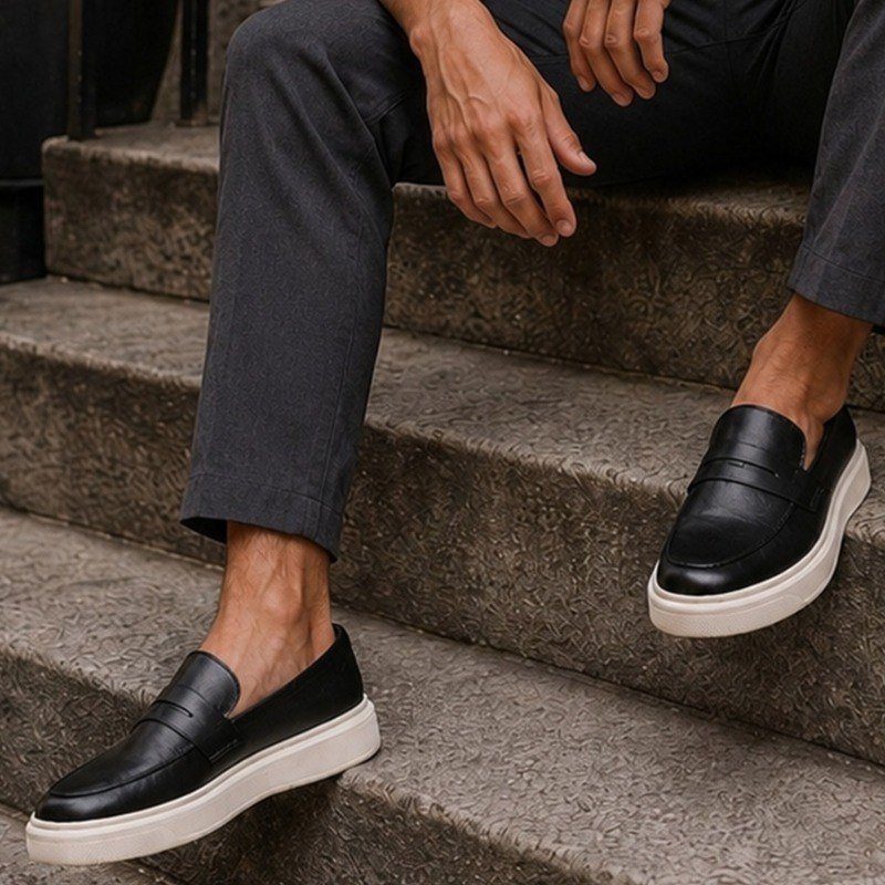 Sapato Masculino Mocassim Loafer Couro Casual Comfort Luxo