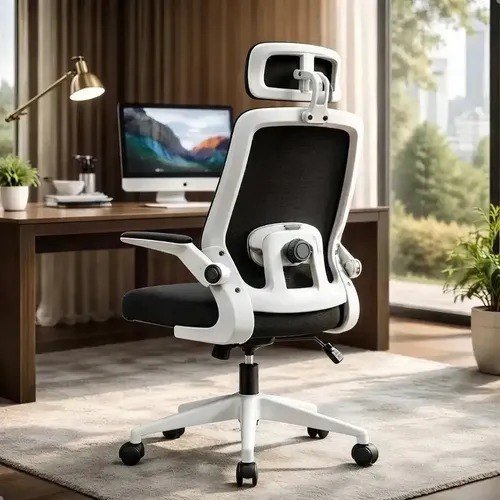 Cadeira De Escritório Ergonômica Giratória Premium Tela Mesh Multicolorido Espuma De Alta Densidade