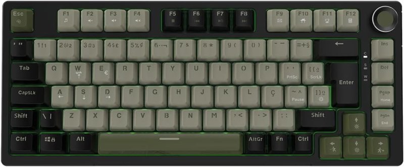 TECLADO MECANICO 75% PCYES ARKEUM - CAMMO EDITION - SWITCH RED