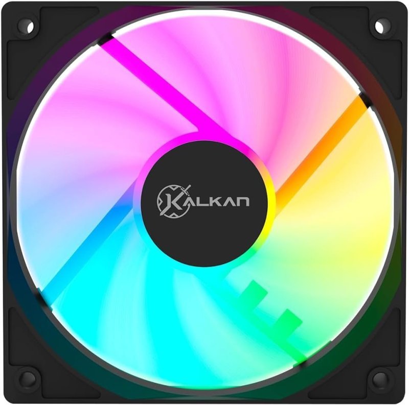 Fan Kalkan Lumen RGB Preto 120 mm 1500 RPM 1.19 mmH2O 51.1 CFM KLK00018