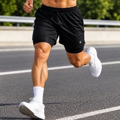 Kit 3 Shorts 2 Em 1 Masculino De Compressão Corrida Academia (M ao GG)