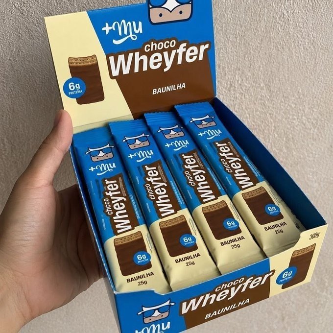 Kit com 12 +Mu Chocowheyfer Proteico 300g