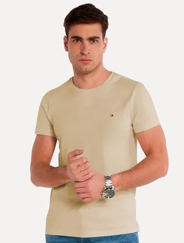 Camiseta Tommy Hilfiger Essential Cotton Cáqui Claro
