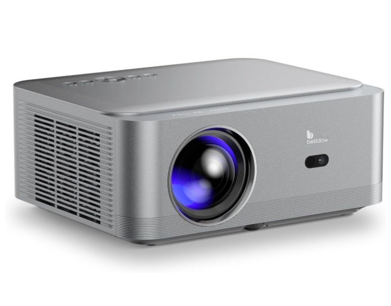 Bettdow Projetor 4k 8k 18000 Lumens [Netflix-Licensed] Hd 1080p nativo, Smart Projetores, Prata