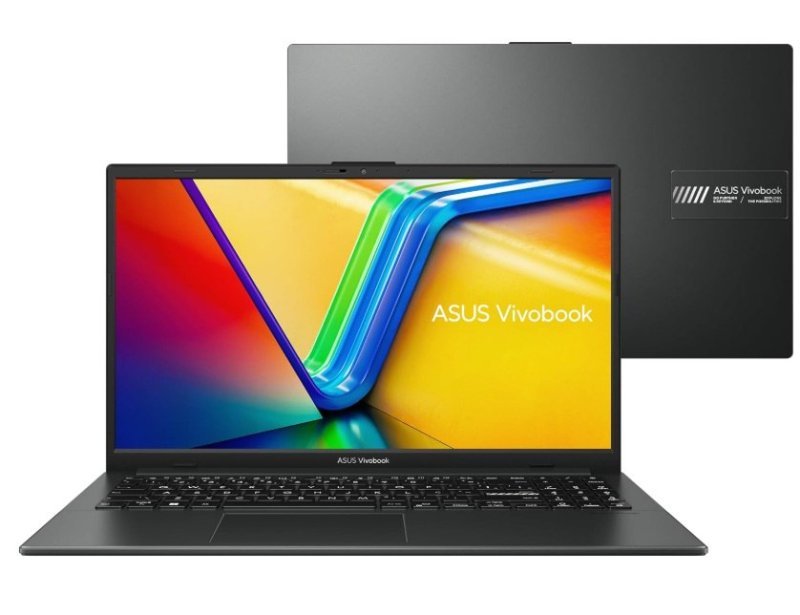 Notebook ASUS VivoBook Go 15, AMD RYZEN 5 7520U, 8GB + 256GB, KeepOS, Tela 15,6" FHD, Preto