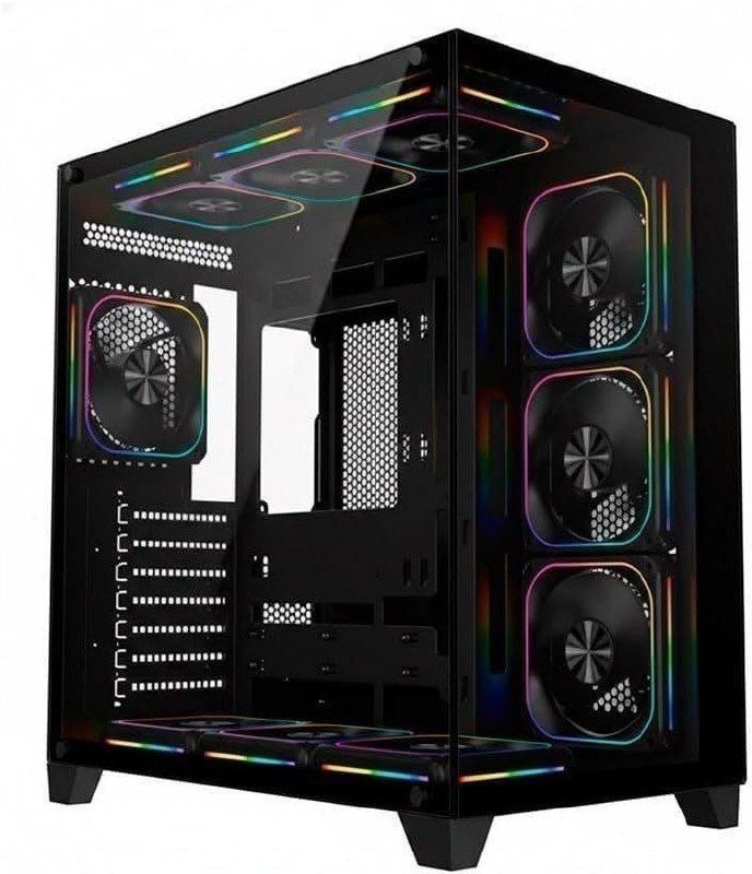 Gabinete Gamer Liketec Zeus V3, ATX, Frontal e Lateral em Vidro Temperado, Sem Fans