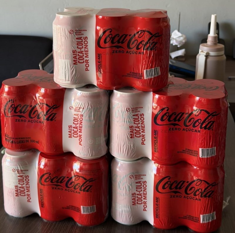 Pack de Coca-Cola Sem Açúcar Lata 350ml — 6 unidades