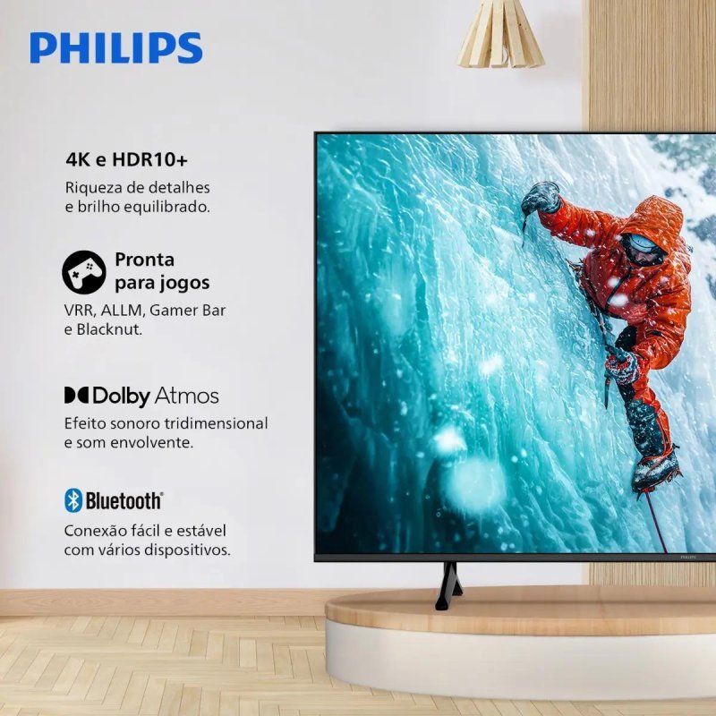 Smart Tv Philips 50 4k 50pug7300 Comando De Voz Bluetooth