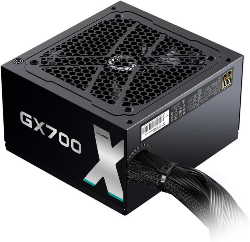 Fonte Gamemax GX700, 700W, 80 Plus Gold, PFC Ativo, Preto
