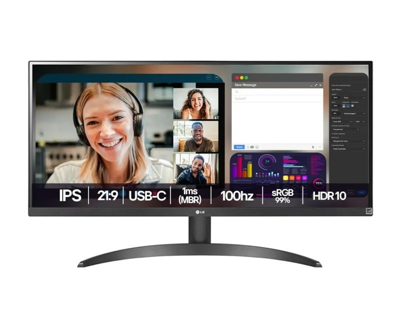 Monitor LG UltraWide 29WQ500 de 29" IPS e 100Hz