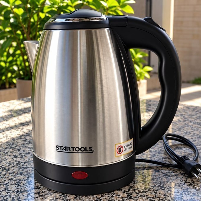 Chaleira Elétrica Jarra 1,8L Inox + Frete Grátis