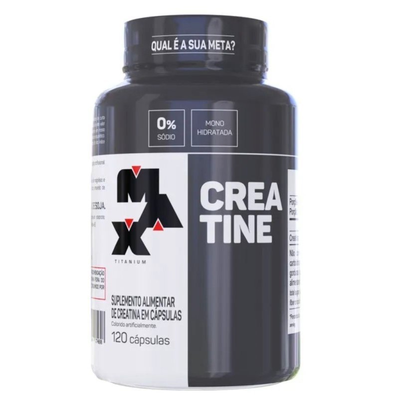 Creatina Pote Com 120 Capsulas Max Titanium