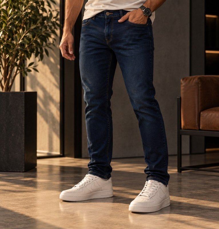 Calça Jeans Masculina Basica Tradicional Premium Lycra