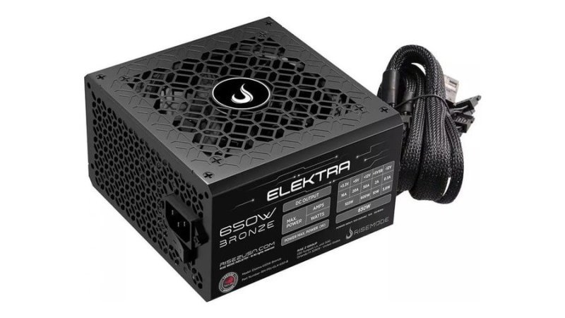 Fonte Rise Mode Elektra, 650W, 80 Plus Bronze, Pfc Ativo, Preto, Rm-Psu-Elk-650-B