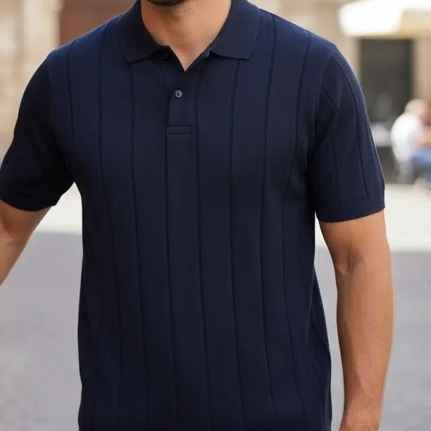Camisa Polo Masculina Tricot Casual Canelada Original (P ao XG)