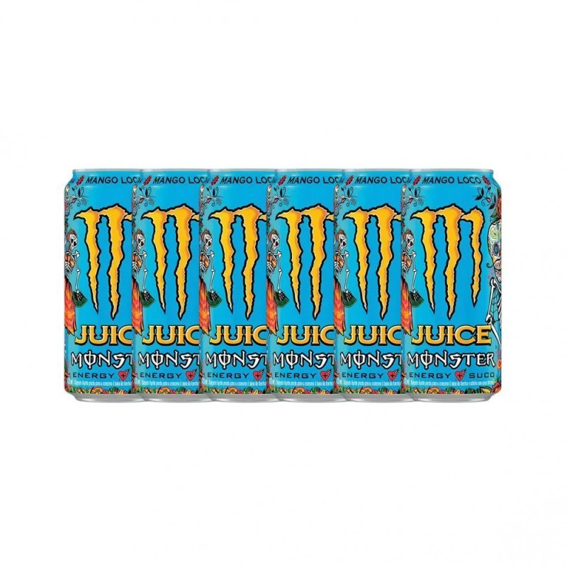 Kit com 6 Energético Monster Mango Loco Lata 473ml