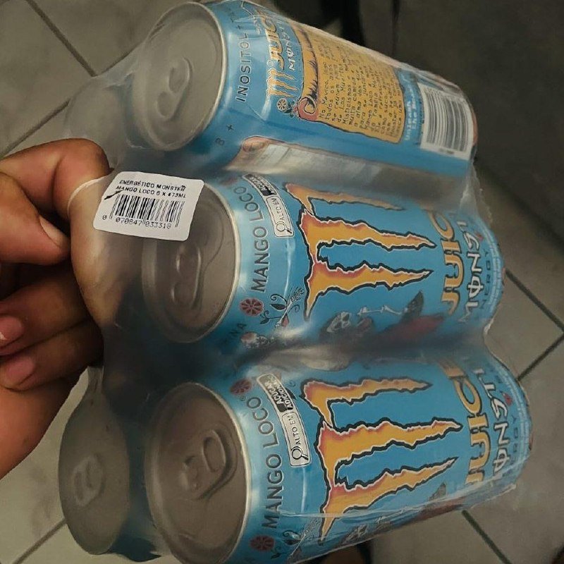 Kit com 6 Energético Monster Mango Loco Lata 473ml